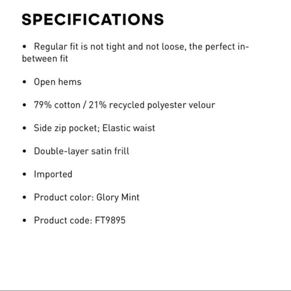 adidas Green Ruffle Track Pants - Picture 4 of 13